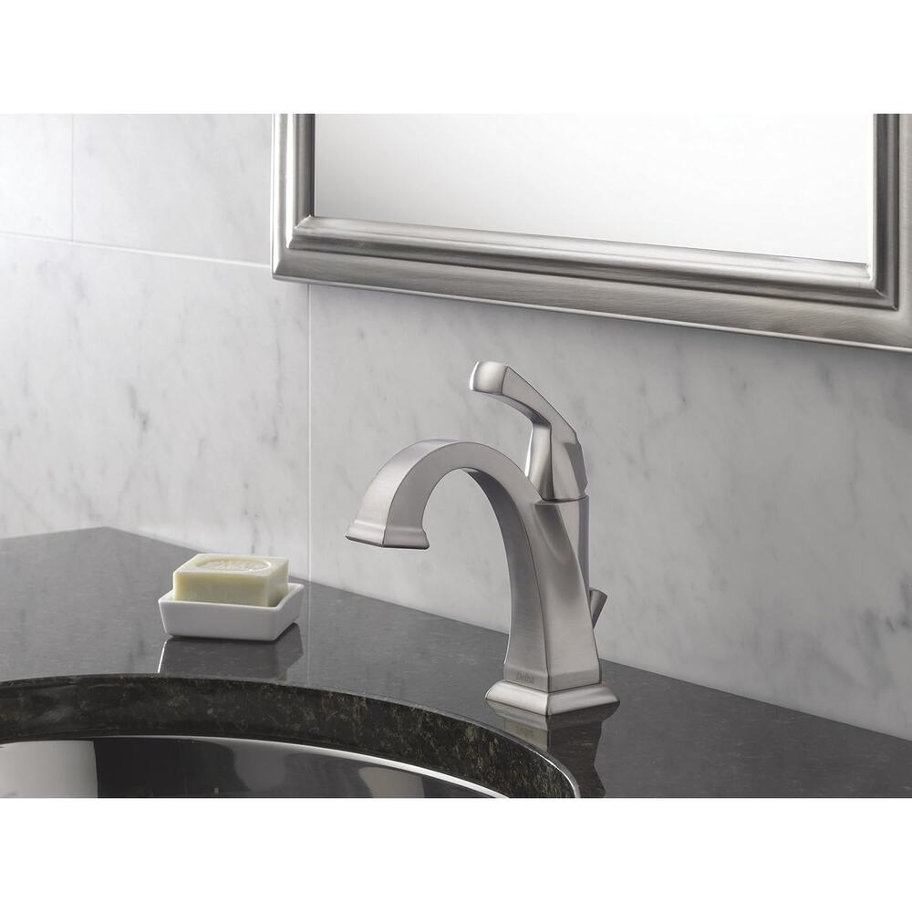 Delta Faucet Dryden Single Hole Bathroom Faucet Brushed Nickel, Single Handle